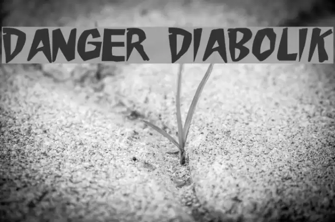 Danger Diabolik Font examples