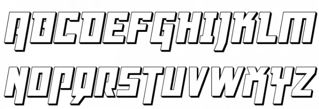 Danger Flight 3D Italic Polices MAJUSCULES