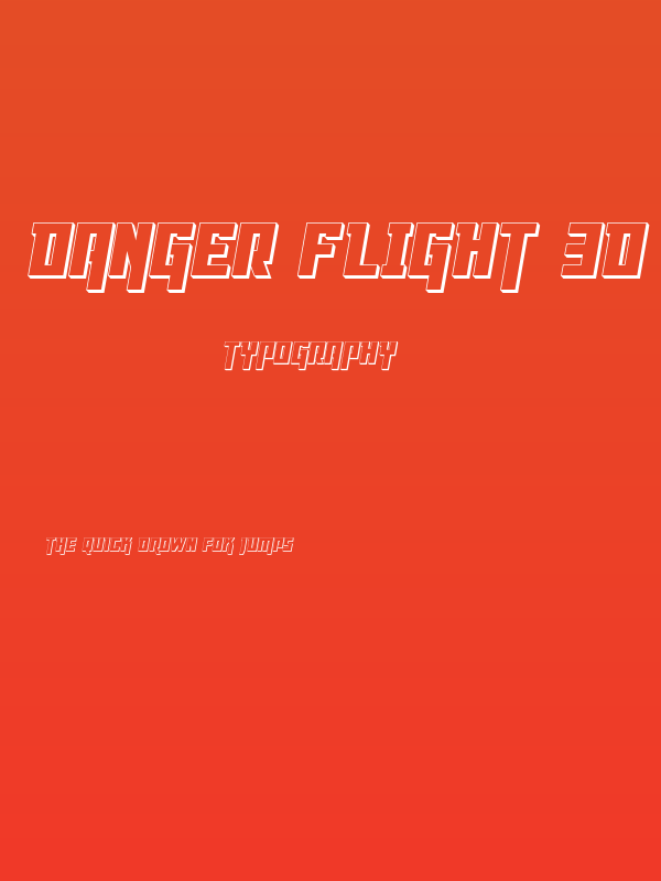 Danger Flight 3D Italic Poster