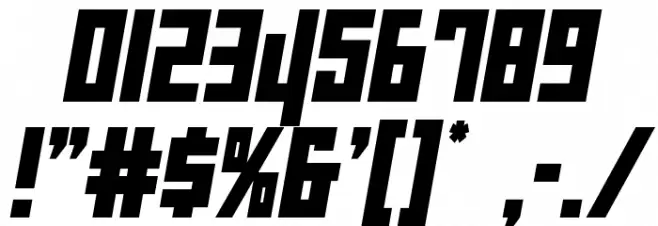 Danger Flight Condensed Italic Font OTHER CHARS