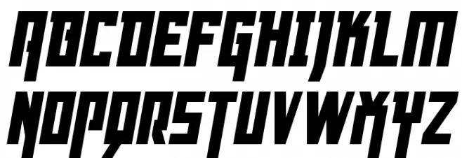 Danger Flight Condensed Italic Schriftart Groß
