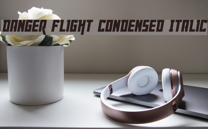 Danger Flight Condensed Italic Font examples