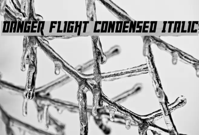 Danger Flight Condensed Italic Font examples
