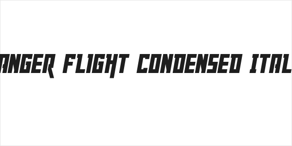 Danger Flight Condensed Italic Logo