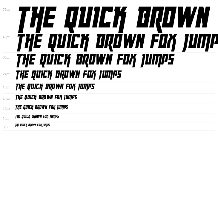 Danger Flight Condensed Italic Waterfall