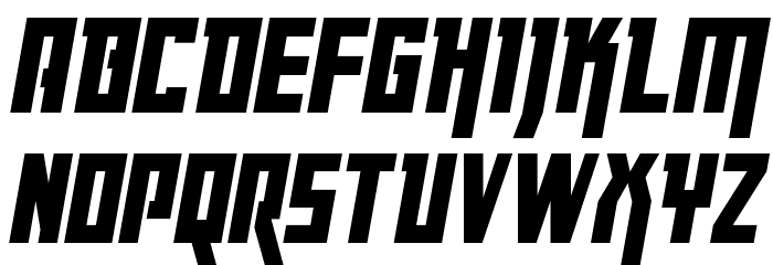 Danger Flight Condensed Italic Font LOWERCASE
