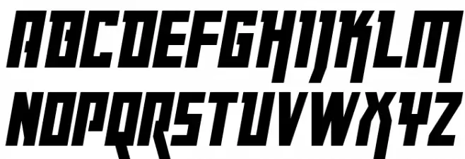 Danger Flight Condensed Italic Fuentes MINÚSCULAS
