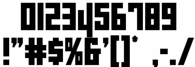 Danger Flight Condensed Font OTHER CHARS