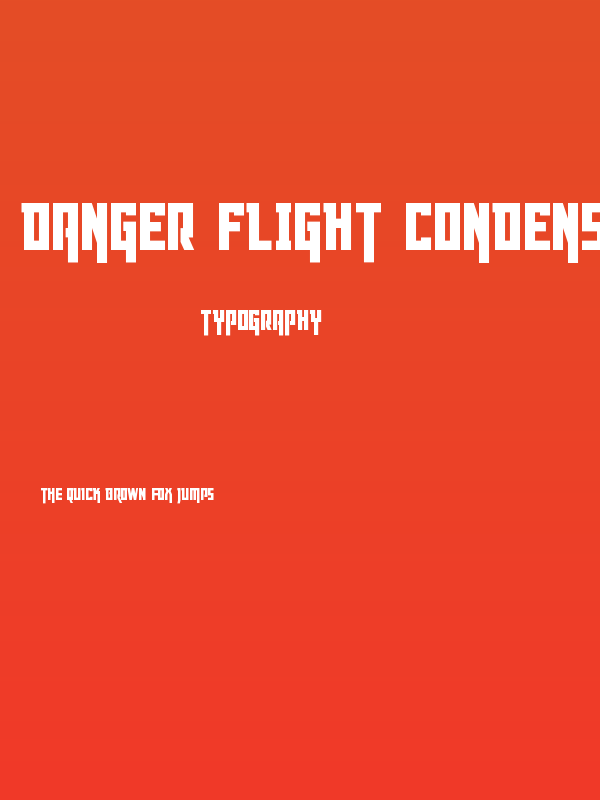 Danger Flight Condensed Poster