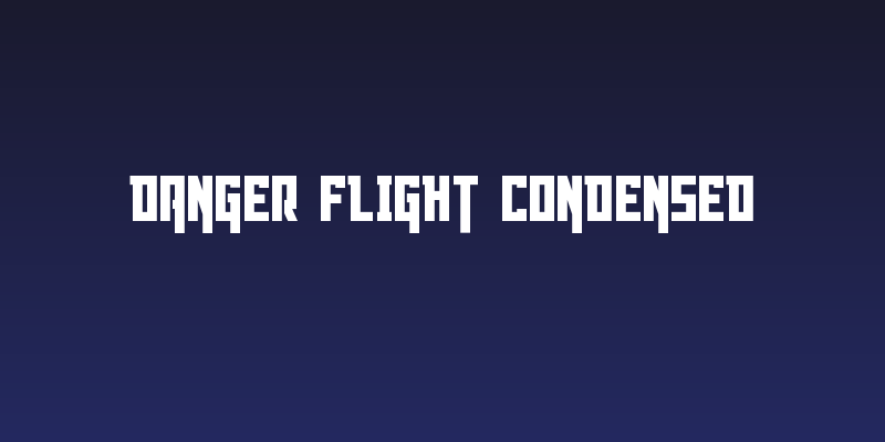 Danger Flight Condensed Social Header