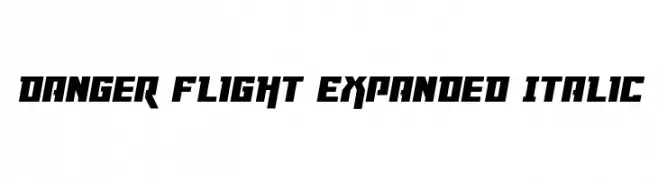 Danger Flight Expanded Italic  Frei Schriftart Herunterladen