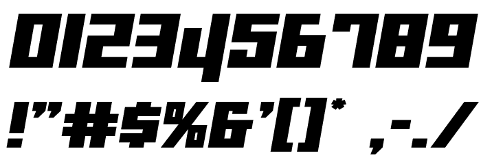 Danger Flight Expanded Italic Font OTHER CHARS