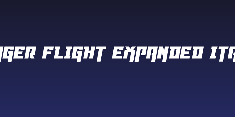 Danger Flight Expanded Italic Social Header