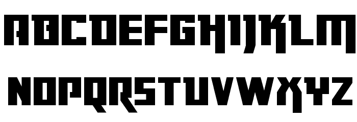 Danger Flight Expanded Font LOWERCASE