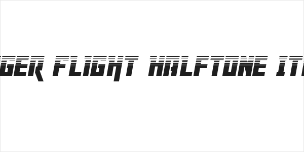Danger Flight Halftone Italic Logo