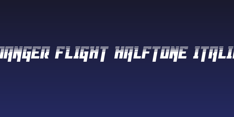 Danger Flight Halftone Italic Social Header