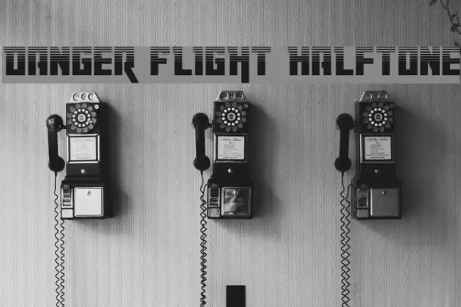 Danger Flight Halftone Font examples