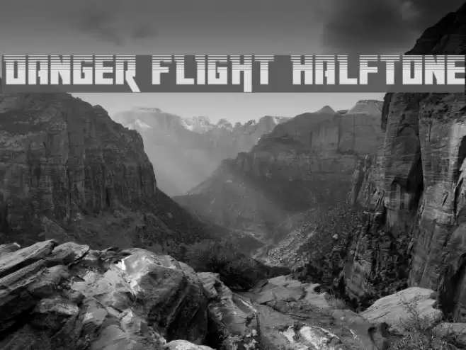 Danger Flight Halftone Font examples