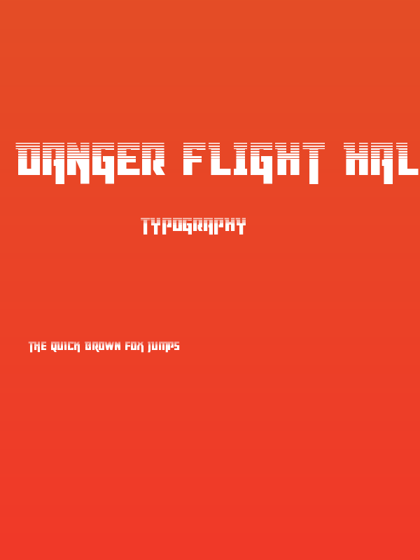 Danger Flight Halftone Poster