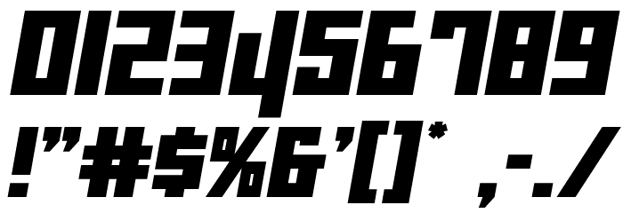 Danger Flight Italic Font OTHER CHARS