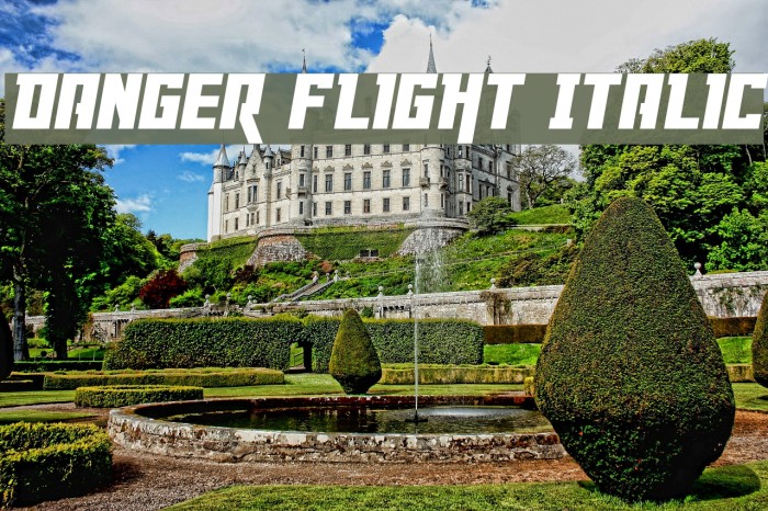 Danger Flight Italic Font examples