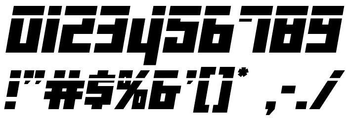 Danger Flight Laser Italic Font OTHER CHARS
