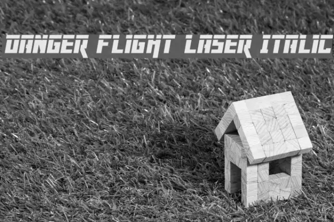 Danger Flight Laser Italic Example 1