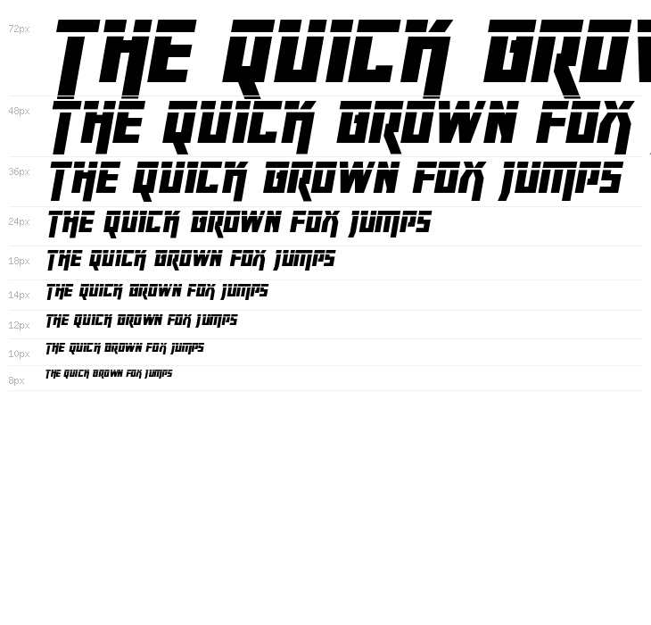 Danger Flight Laser Italic Waterfall