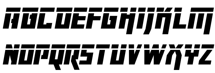 Danger Flight Laser Italic Font LOWERCASE