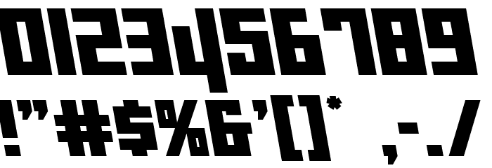 Danger Flight Leftalic Font OTHER CHARS