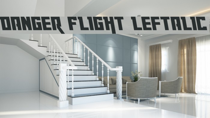 Danger Flight Leftalic Font examples