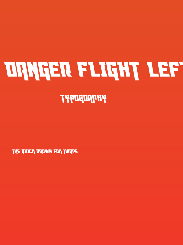Danger Flight Leftalic Poster