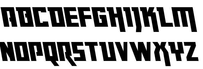 Danger Flight Leftalic Font LOWERCASE