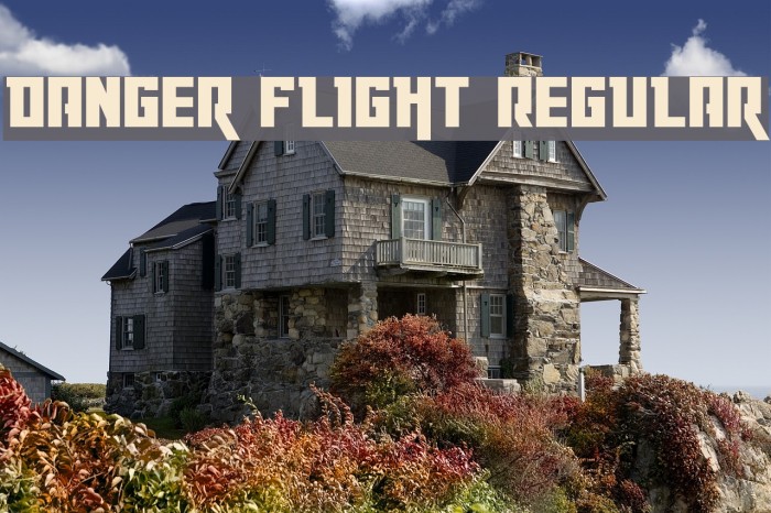 Danger Flight Regular Font examples