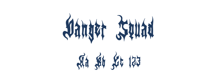 Danger Squad Font Preview