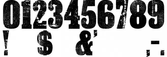 Danger Zone Warning Font OTHER CHARS