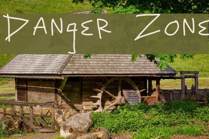 Danger Zone Font examples