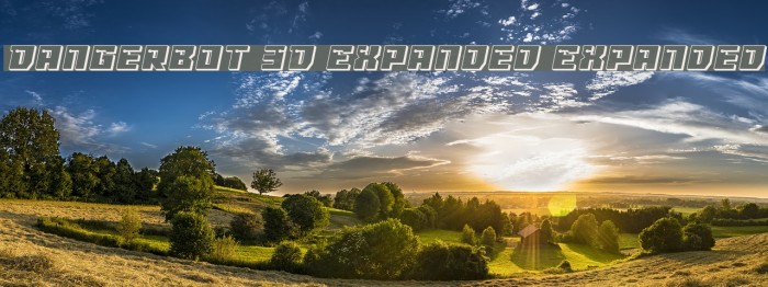 Dangerbot 3D Expanded Expanded फ़ॉन्ट examples