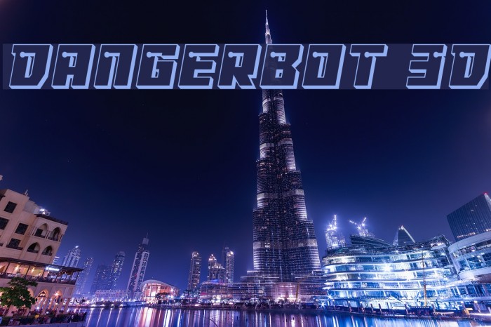 Dangerbot 3D फ़ॉन्ट examples