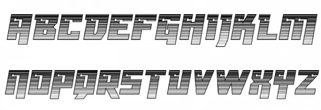 Dangerbot Chrome Schriftart Groß