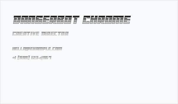Dangerbot Chrome Business Card