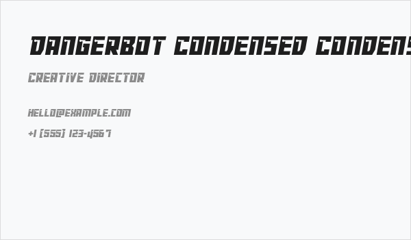 Dangerbot Condensed Condensed Business Card