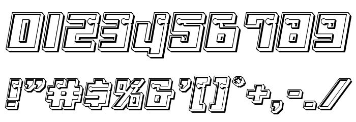 Dangerbot Engraved Font OTHER CHARS