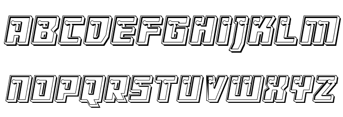 Dangerbot Engraved Font LOWERCASE