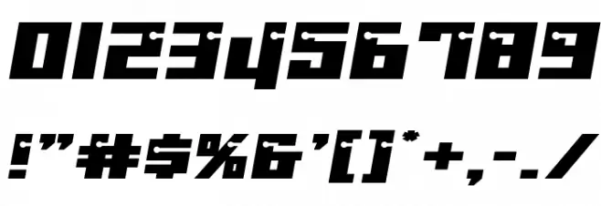 Dangerbot Expanded Expanded Font OTHER CHARS