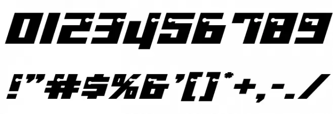 Dangerbot Expanded Italic Expanded Italic Font OTHER CHARS