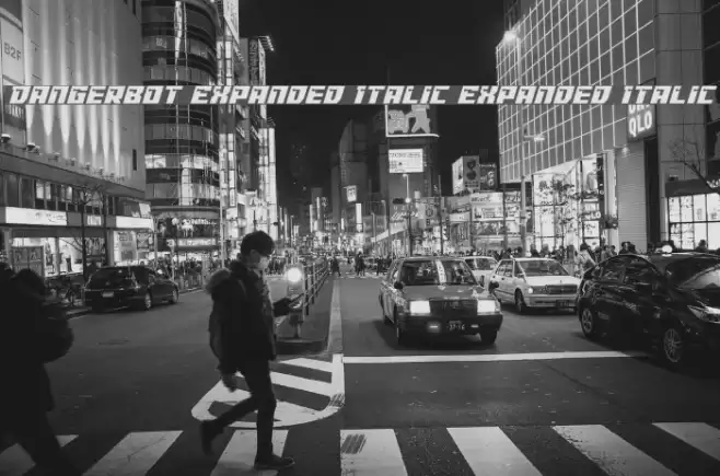 Dangerbot Expanded Italic Expanded Italic Font examples
