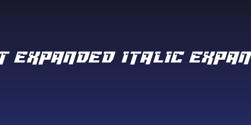 Dangerbot Expanded Italic Expanded Italic Social Header
