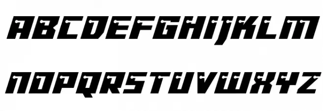 Dangerbot Expanded Italic Expanded Italic Caratteri MINUSCOLO