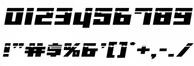 Dangerbot Expanded Laser Expanded Font OTHER CHARS